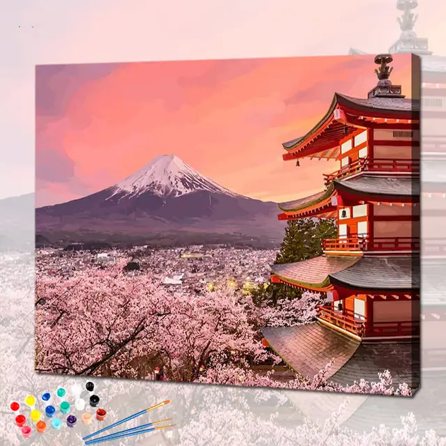 Home Decoration Wall Art Digital Painting Pink - Shop at LoveMi
