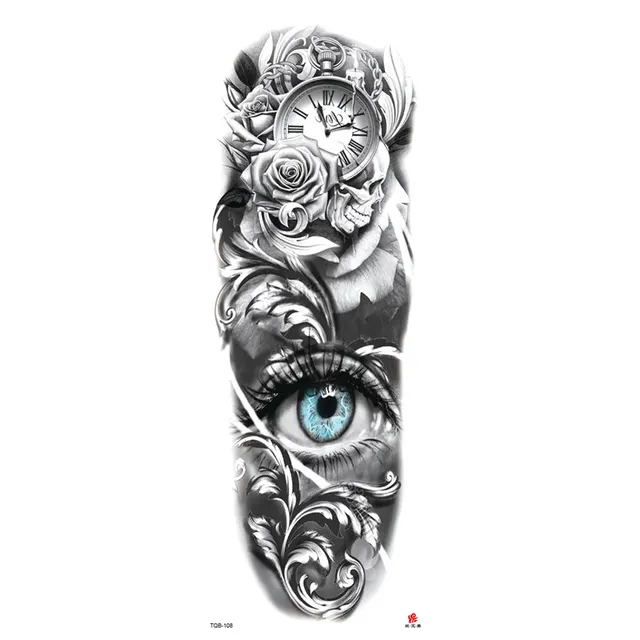 Full Arm Waterproof Tattoo Stickers New Big Picture Men's Arm Tattoo - Shop at LoveMi