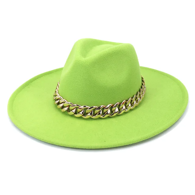 The United States New Autumn And Winter Big Brim Peach Heart Top Fashion Woolen Hat Fruit Green - Shop at LoveMi