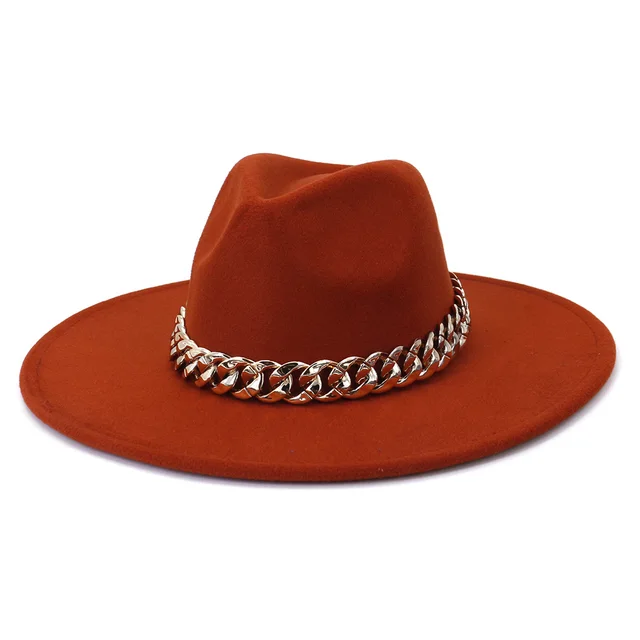 The United States New Autumn And Winter Big Brim Peach Heart Top Fashion Woolen Hat Iron Embroidery Red - Shop at LoveMi