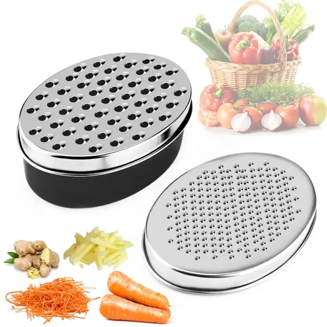 Rose Gold Brass Double sided Cheese Planer Oval Box Cheese Planer Vegetable Planer Lunch Box Planer Grater Black - Shop at LoveMi