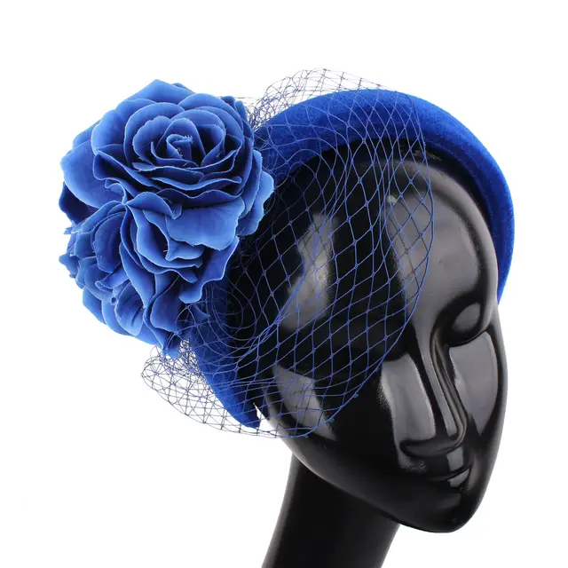 Birthday Party Banquet Ladies Hair Accessories Bride Retro Headdress Blue - Shop at LoveMi