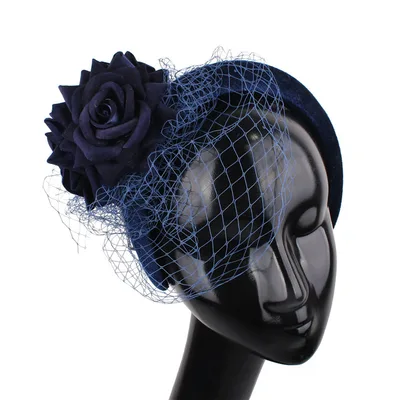Birthday Party Banquet Ladies Hair Accessories Bride Retro Headdress Navy - Shop at LoveMi