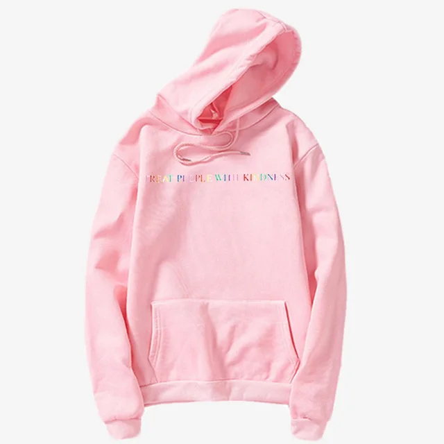 Harajuku Pullover Wool Hoodie Pink - Shop at LoveMi