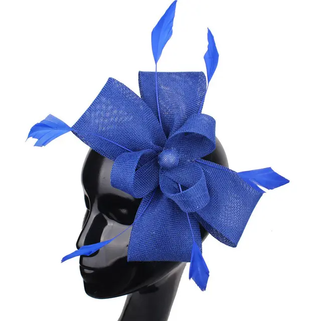 Ladies And Ladies Banquet Ball Hair Accessories Linen Headdress European And American Style Blue - Shop at LoveMi