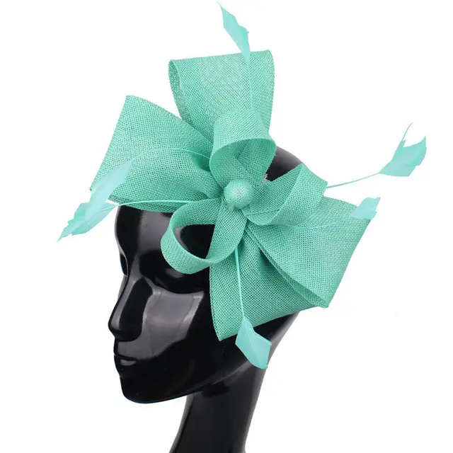 Ladies And Ladies Banquet Ball Hair Accessories Linen Headdress European And American Style Emerald Green - Shop at LoveMi