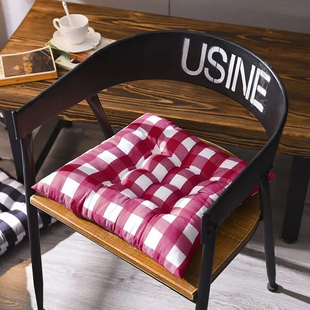 Korean Style Cushion Home Student Teacher Chair Cushion Tatami Living Room Outdoor Breathable Mat New Square Cotton Sofa Pads Rose Red - Shop at LoveMi