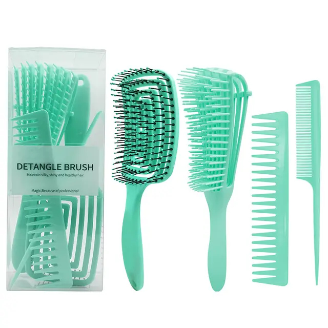 Eight claw Comb Multifunctional Comb Set Hollow Hairdressing Styling Green - Shop at LoveMi