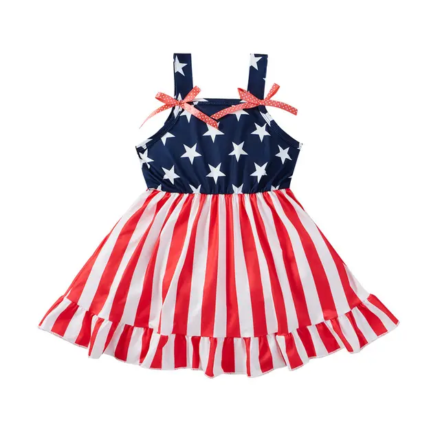 New Independence Day Sling Dress 4th Of July Red - Shop at LoveMi