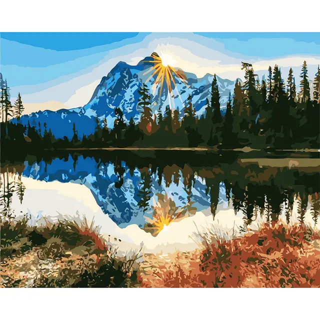 Digital Oil Painting DIY Coloring Cross border Digital Painting Foreign Trade Adult Landscape Custom Digital Oil Painting 27Style - Shop at LoveMi