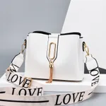 Small Bags Women Women's Bags Shoulder Messenger Bag All-match Pure Trend Color Casual Handbag - White