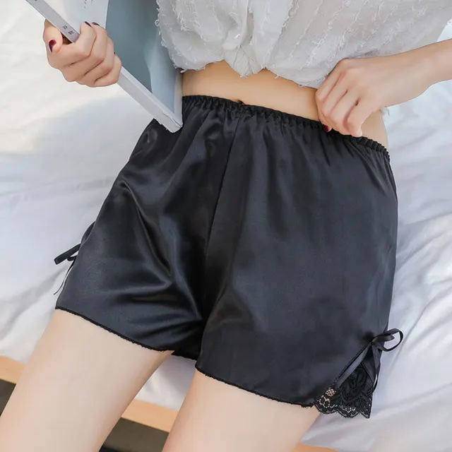 Women's Ice Silk Summer Safety Pants Butterfly Black - Shop at LoveMi