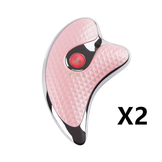 Ultrasonic beauty instrument Pink 2Pcs - Shop at LoveMi
