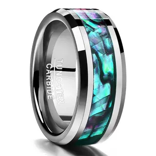 Tungsten Gold Ring With Black Veneer Plating - 7.5