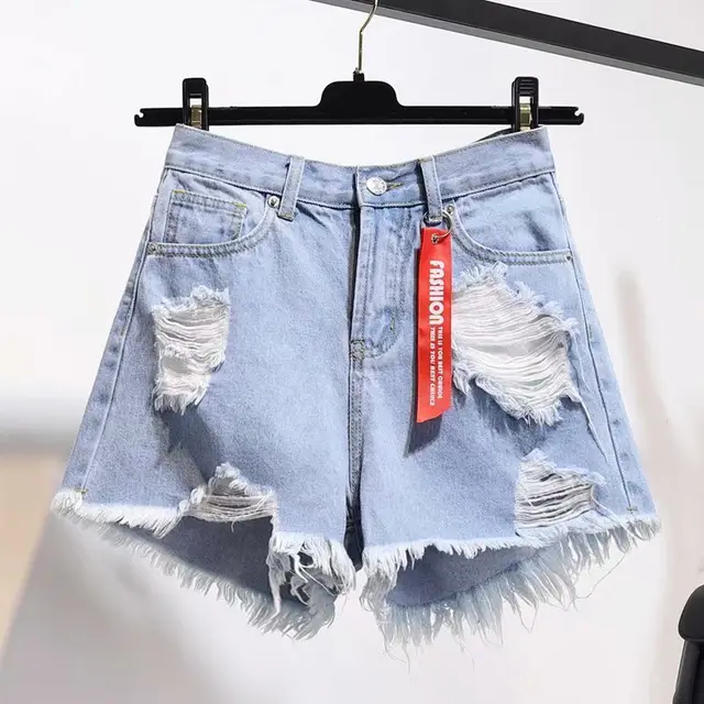 Loose jeans and short shorts Blue - Shop at LoveMi
