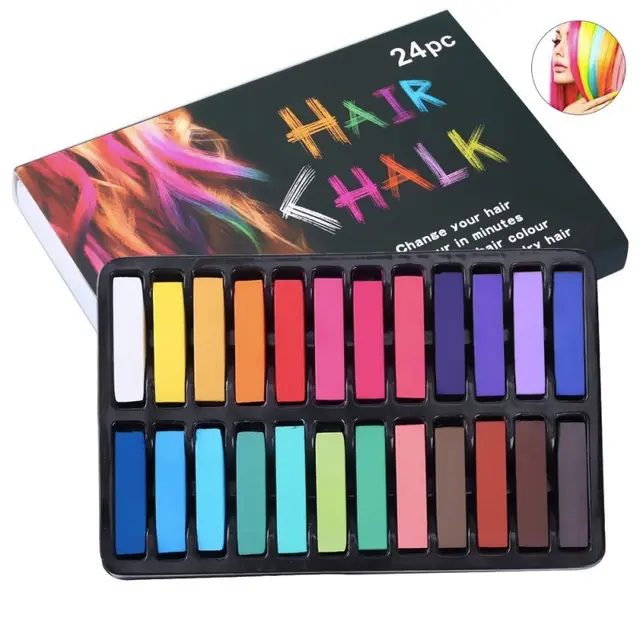 24 color short hair coloring chalk hair color pen Color - Shop at LoveMi