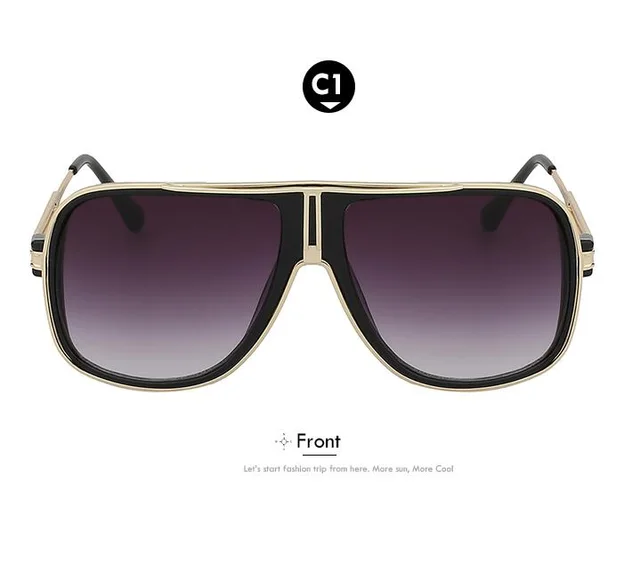 Sunglasses Men Summer Style Sunglasses Square Gold Women Brand Designer Sun Glasses Men Oculos De Sol Masculino C1 - Shop at LoveMi