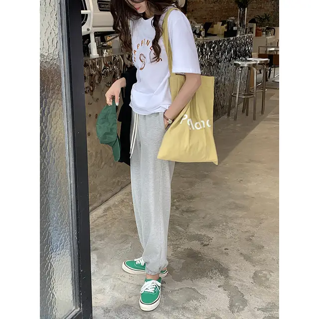 Summer Korean Version Loose Age reducing Simple Casual Top Sling White - Shop at LoveMi