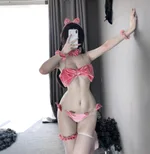 Pink White Stockings