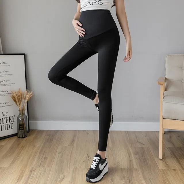 Maternity Summer Thin Maternity Cropped Trousers Black2 - Shop at LoveMi