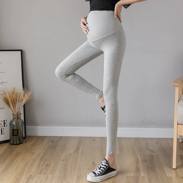 Maternity Summer Thin Maternity Cropped Trousers Light Grey2 - Shop at LoveMi