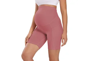 Mini Yoga Fitness Sports Maternity Pants - Pink