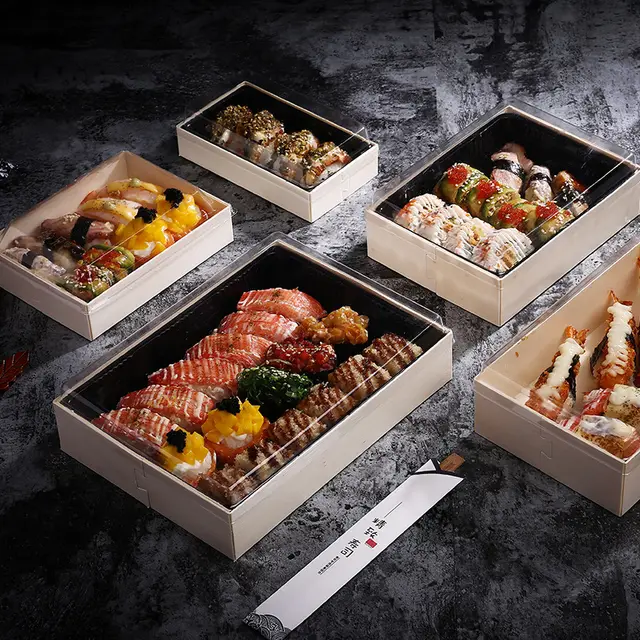 High end Baked Sushi Takeaway Box Disposable 20X8.5Cm - Shop at LoveMi