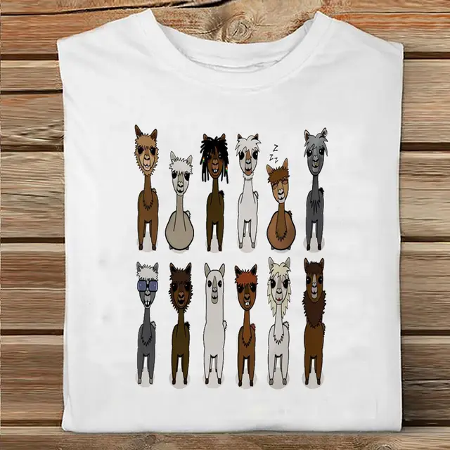 Ladies Summer Fashion Casual Cute Cartoon Print Short Sleeve 12.Style - Shop at LoveMi