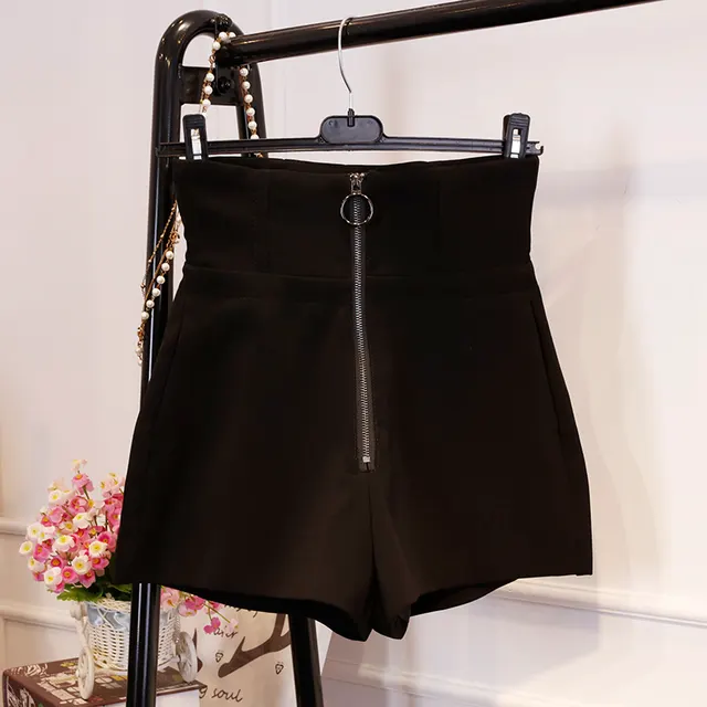 Wide Leg Shorts, Casual Women's A line Pants, Outer Wear Black - Shop at LoveMi