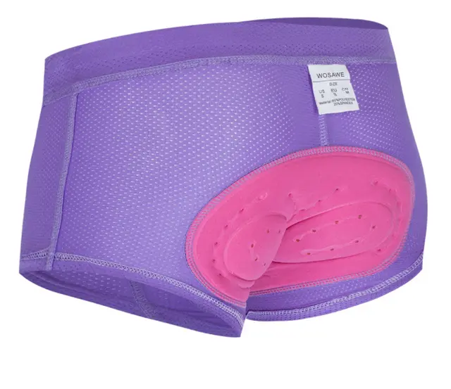 Mountain Bike Riding Panties Briefs Breathable Shockproof 3D Silicone Underwear Women Purple - Shop at LoveMi