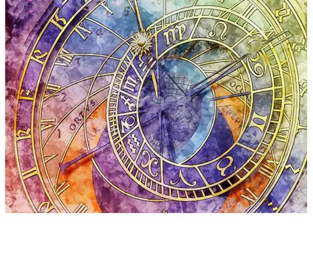 Diamond Embroidery Color Clock Picture Rhinestone Diamond Painting Cross Stitch Square - Shop at LoveMi