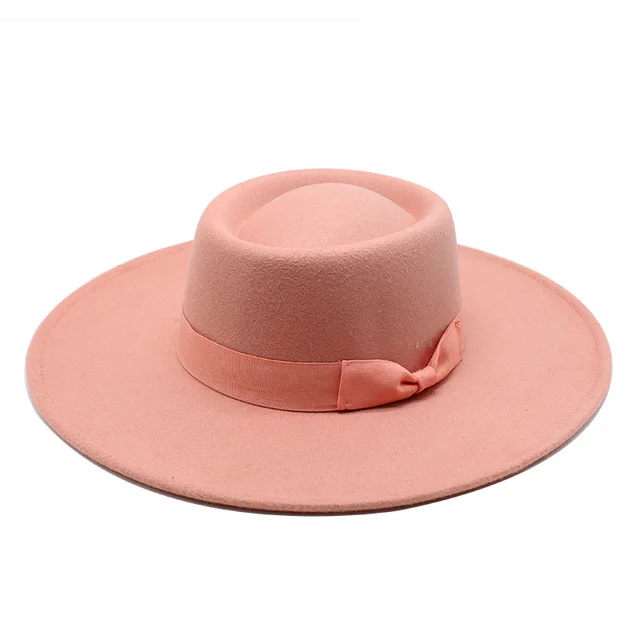 Woolen Cloth 9.5cm Big Eaves Jazz Ceremony Pink - Shop at LoveMi