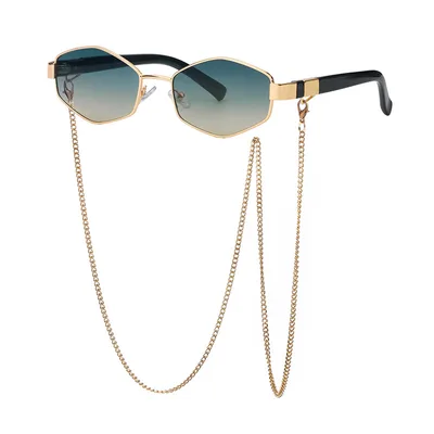 Fashion Chain Irregular Frame Sunglasses - Shop at LoveMi