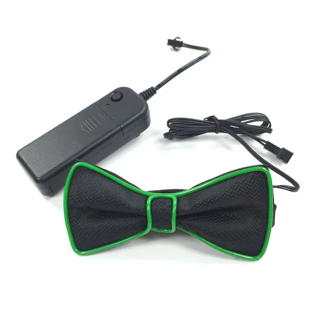 Battery Powered LED Light Up EL Mens Bow Tie Necktie for Halloween Wedding Party DC3V Green - Shop at LoveMi