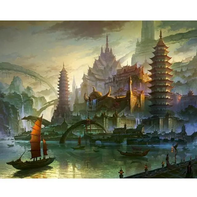 Frameless Oil Painting Flower Landscape Character Animal Photo Decoration - Shop at LoveMi