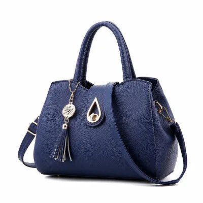 SMOOZA Famous Designer Brand Luxury Women Handbag Tassel Women Bag Top Handle Bags Fashion Women Messenger Shoulder Bags Blue - Shop at LoveMi