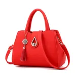 SMOOZA Famous Designer Brand Luxury Women Handbag Tassel Women Bag Top-Handle Bags Fashion Women Messenger Shoulder Bags - Red