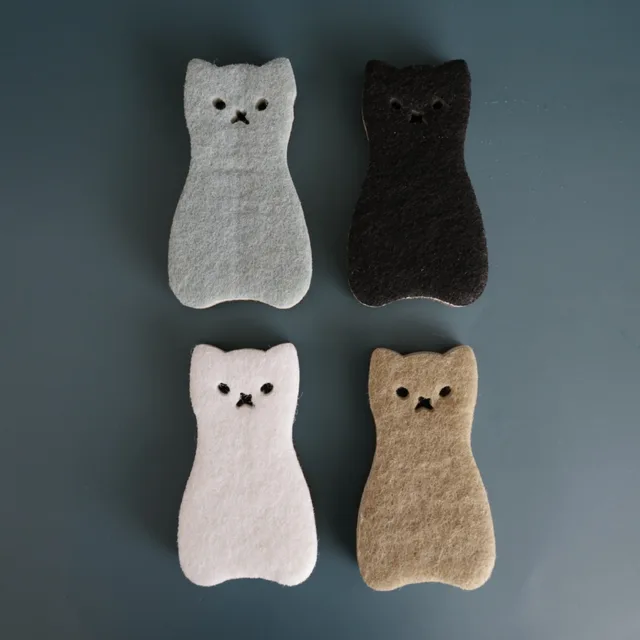 Kitchen Thickened Three layer Cat Sponge Pot And Dishwashing Brush A1A - Shop at LoveMi