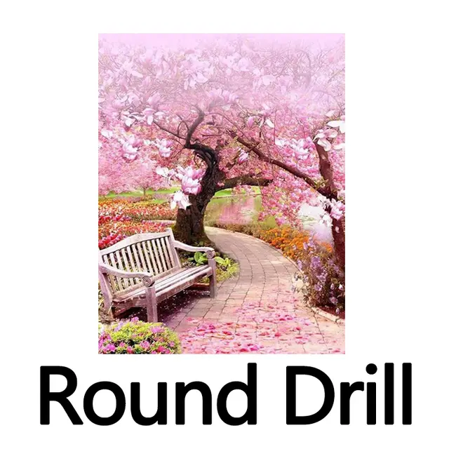 Cherry Tree Cross Stitch Kit For Home Decoration Round - Shop at LoveMi