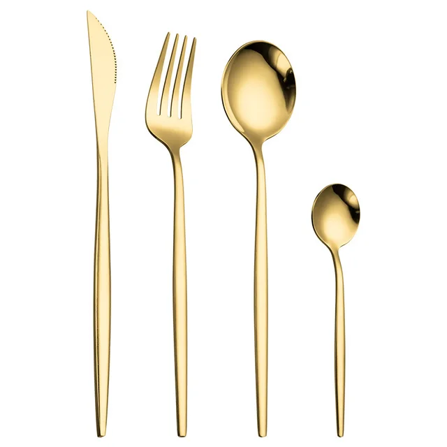 Stainless Steel Western Tableware Fork Set Steak Cutlery Spoon Small Spoon Portugal Cutlery Set G - Shop at LoveMi