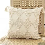 Beige Square Pillow