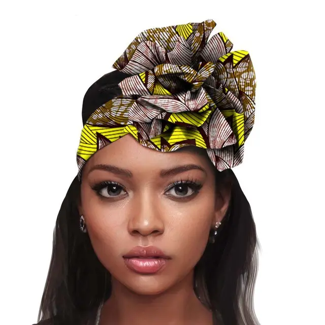 African Printed Batik Cotton Headscarf Head Flower A11A - Shop at LoveMi