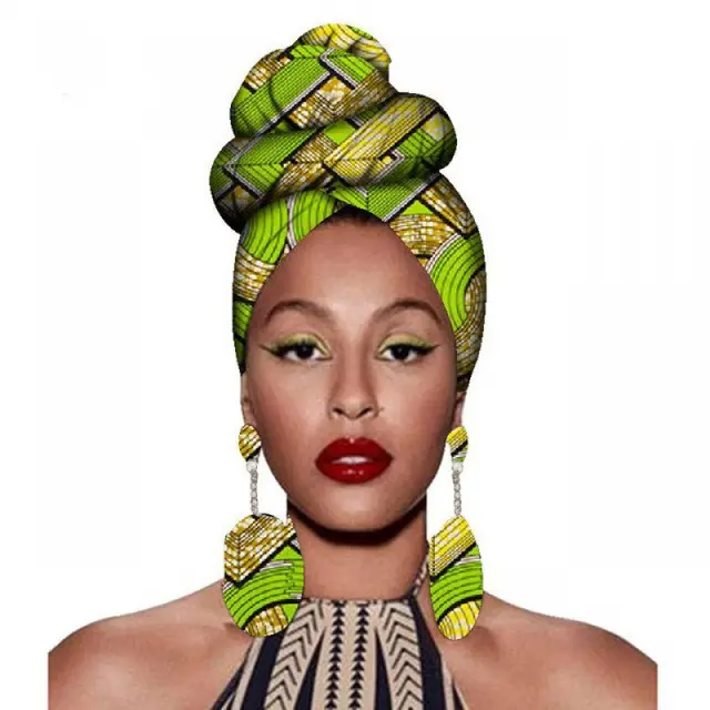 Fashion African Headscarves And Earrings Of Women's African Clothing Headwear Headbands 10Stlye - Shop at LoveMi