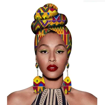 Fashion African Headscarves And Earrings Of Women's African Clothing Headwear Headbands 15Stlye - Shop at LoveMi