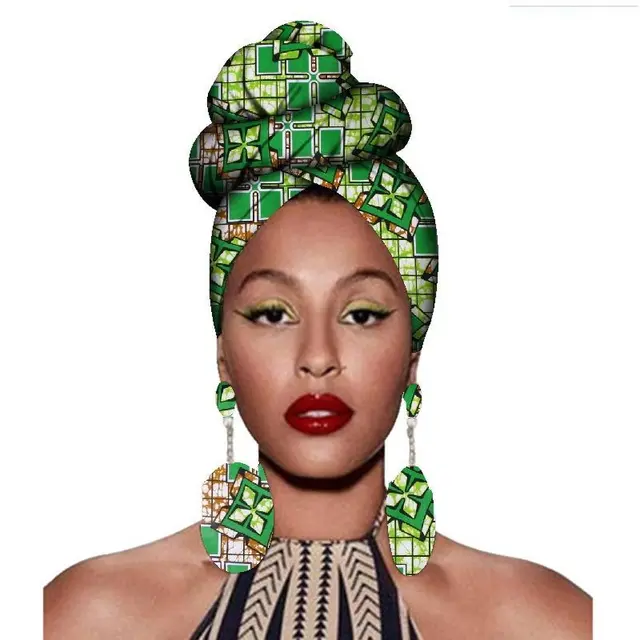 Fashion African Headscarves And Earrings Of Women's African Clothing Headwear Headbands 19Stlye - Shop at LoveMi