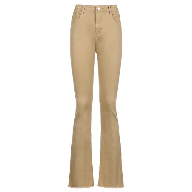 Street Fashion Low rise Stretch Skinny Jeans Khaki - Shop at LoveMi