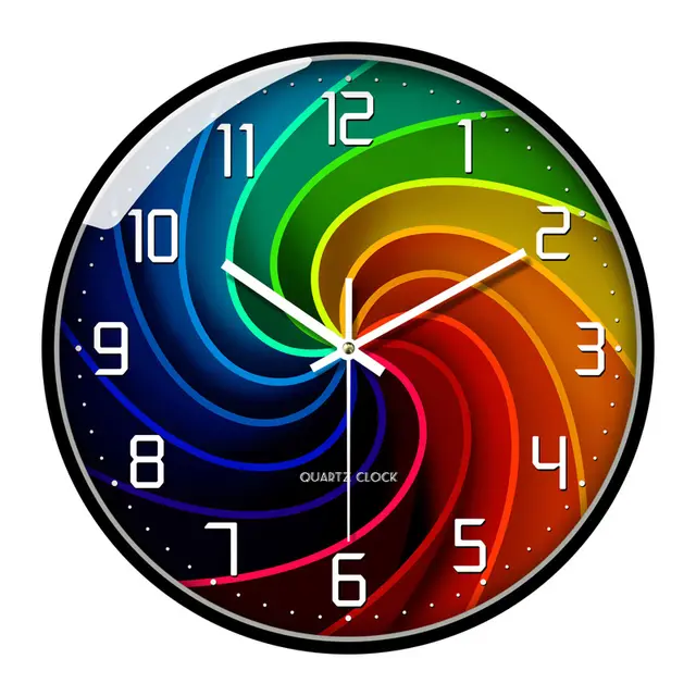 Creative Wall Clock Modern Simple Silent Clock Fashion Household Glass Clock Round Wall Clock - Shop at LoveMi