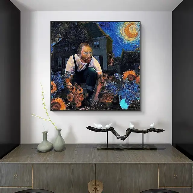 Sunflowers And Blue Sky Posters And Art Prints, Canvas Paintings Photo Color - Shop at LoveMi
