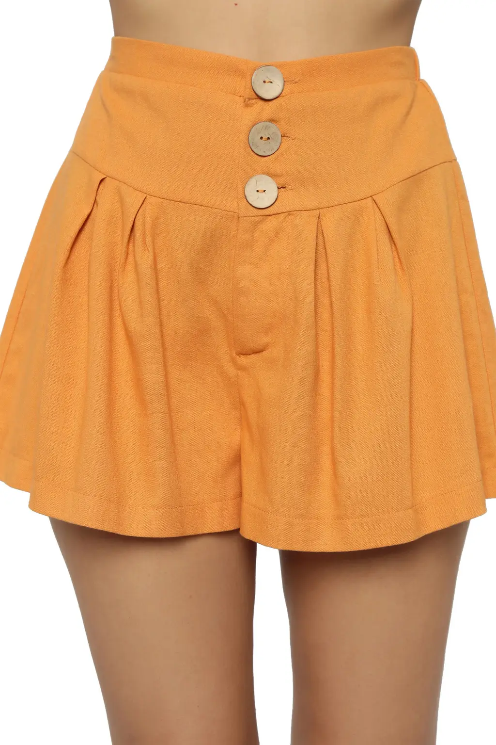 New Style Casual Pants Women's A Line Loose Wide-Leg Shorts - Orange