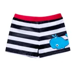 Korean Cartoon Striped Swimsuit Whale Print Swimsuit - Picture Color-Size2
